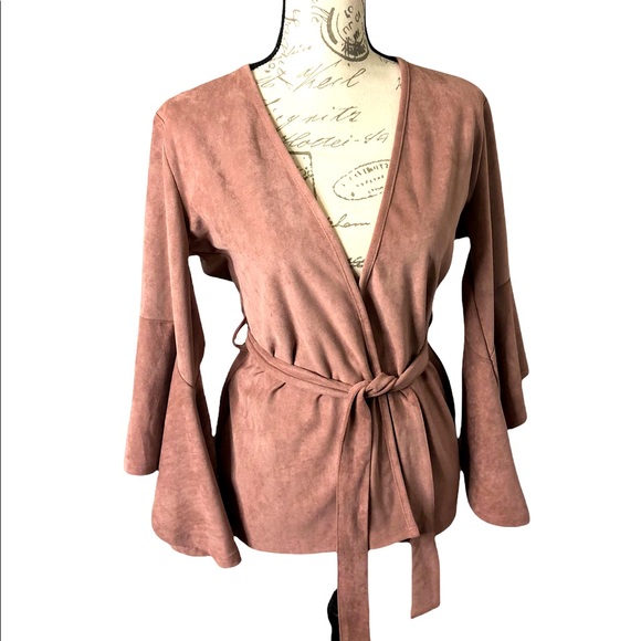 Kut From The Kloth Faux Suede Wrap Jacket - Picture 1 of 11